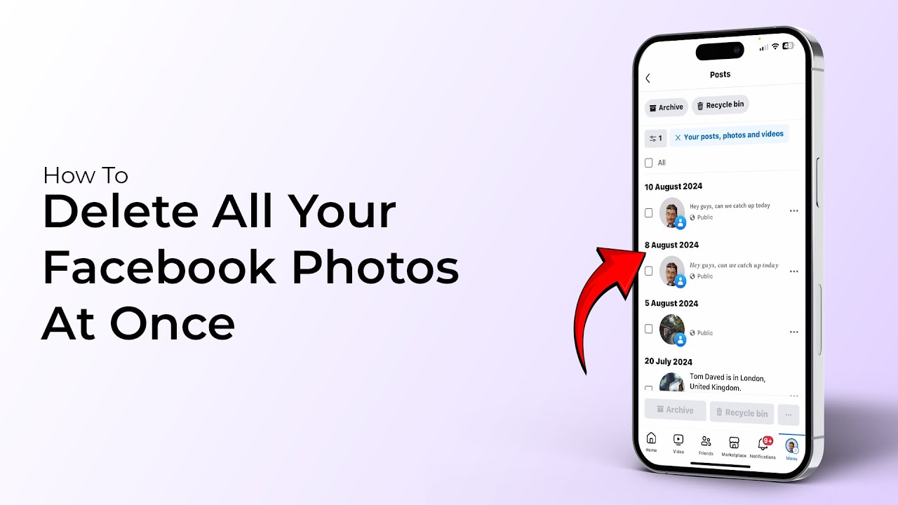 Как удалить все фотографии из Facebook сразу?