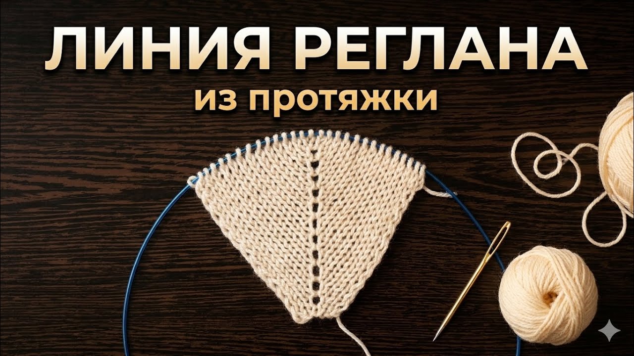 Простая и красивая линия реглана из протяжки 🧶