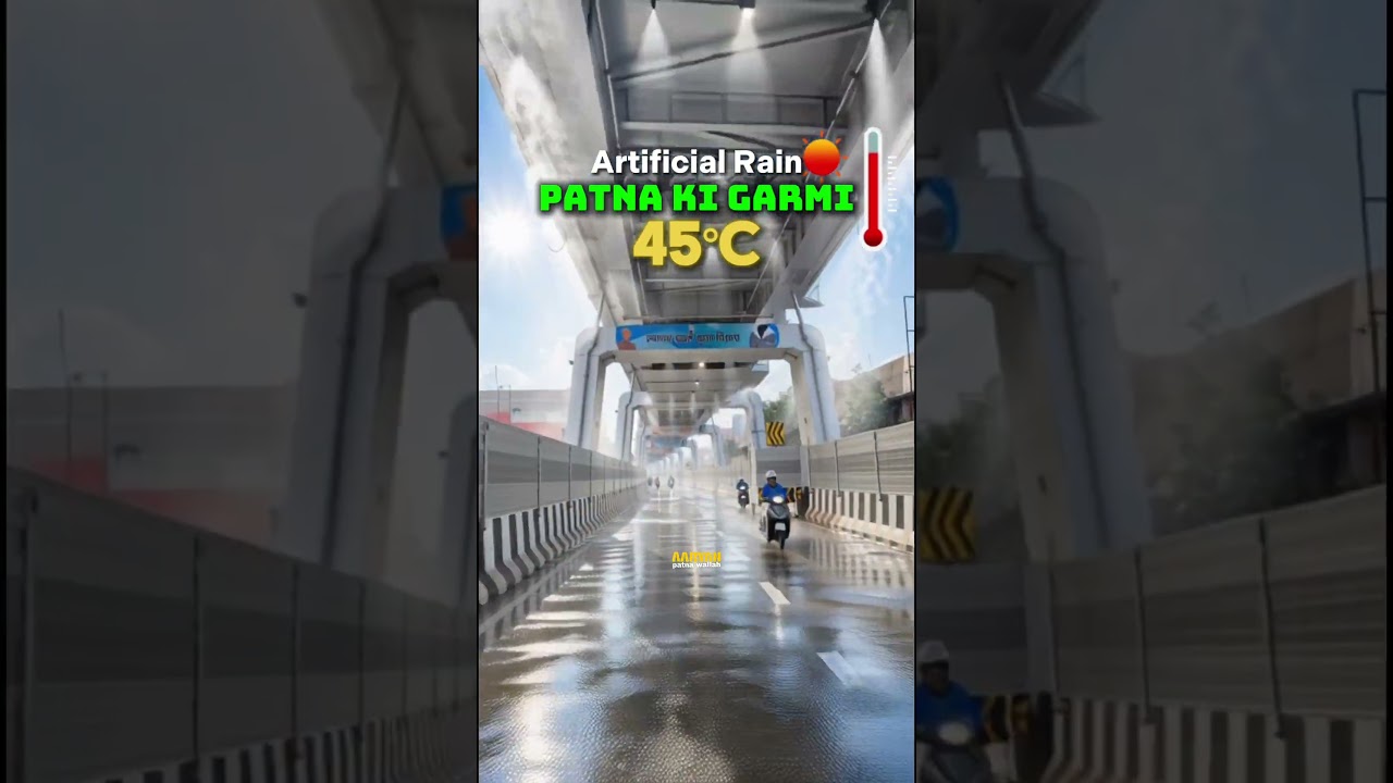 Artificial rain patna ki garmi | #explorepatna heatwave patna aivideo #biharivlogger