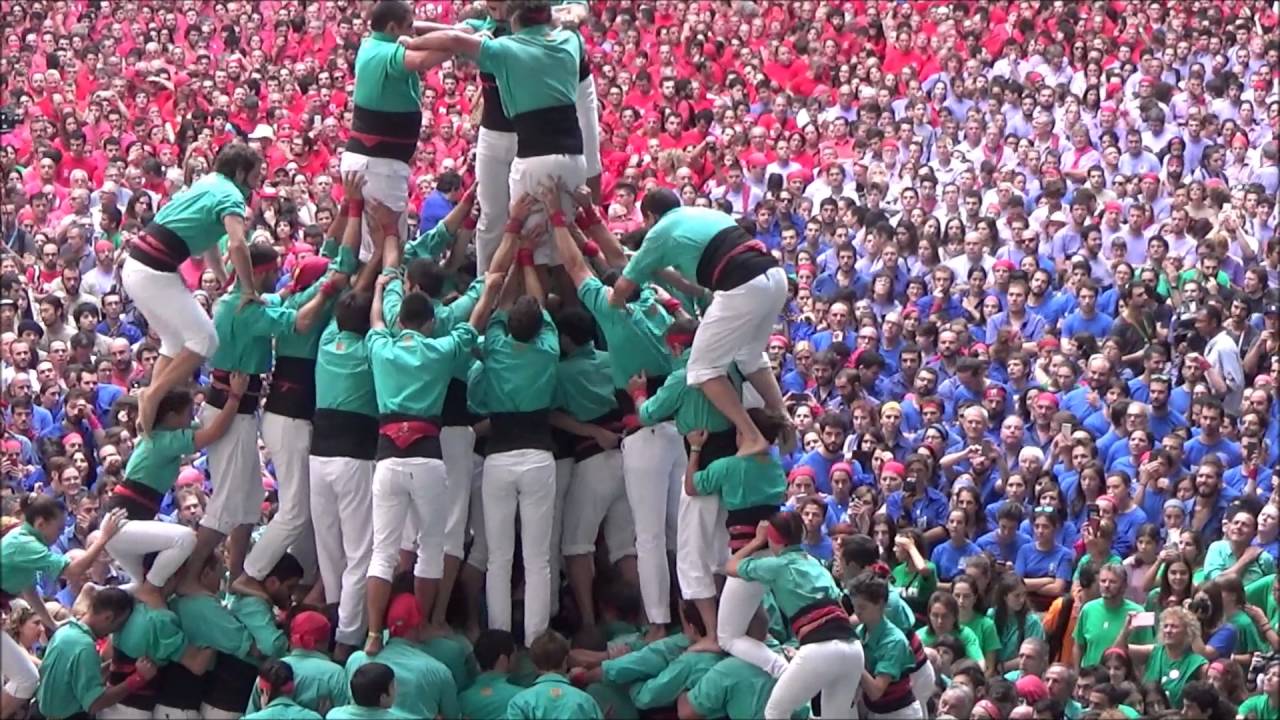 Castellers de Vilafranca, Concurs de Castells, Tarragona, Catalonia, Spain, Europe