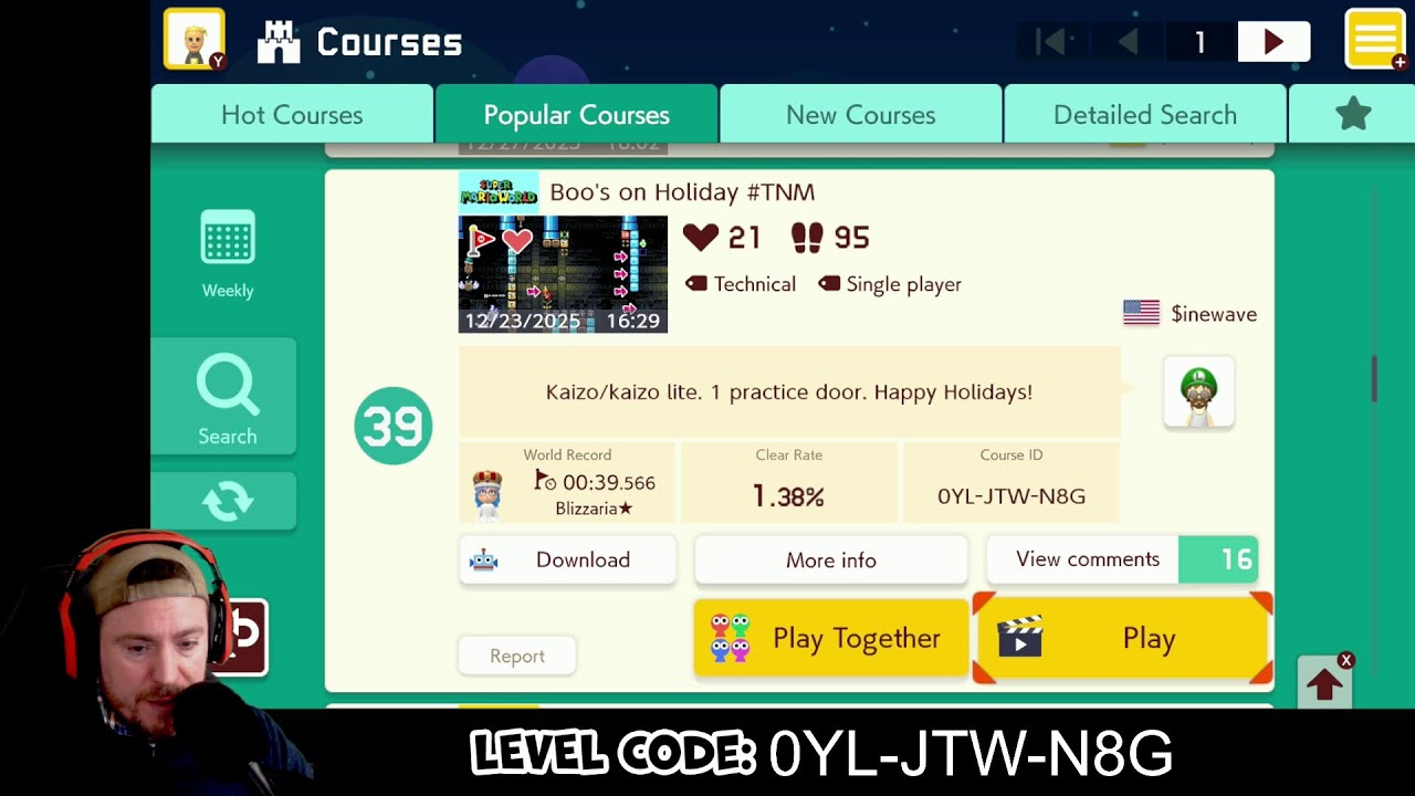 Endless Expert! (46 Lives | 1,263 Clears) Family Friendly Mario Maker 2 | Nintendo Switch 2