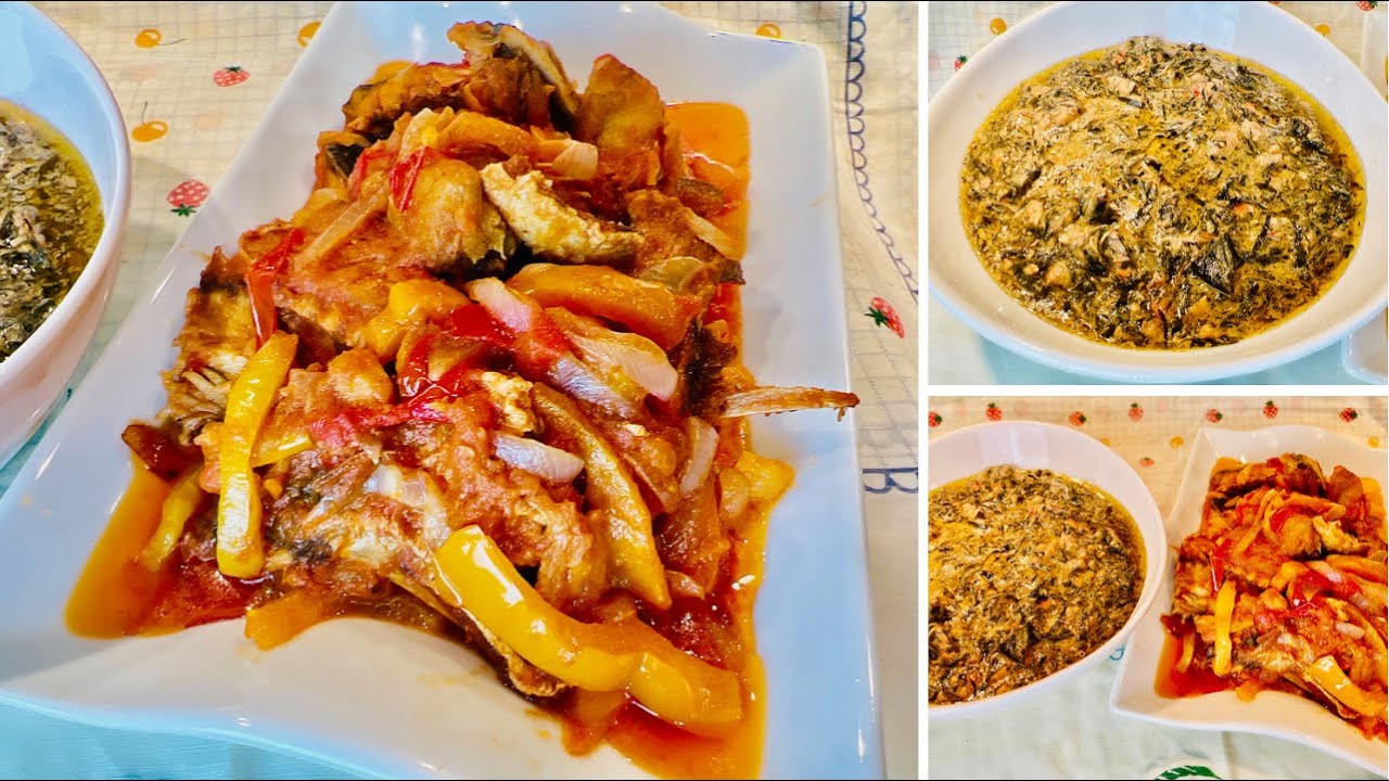 recette facile de  poisson salé et fumbwa
