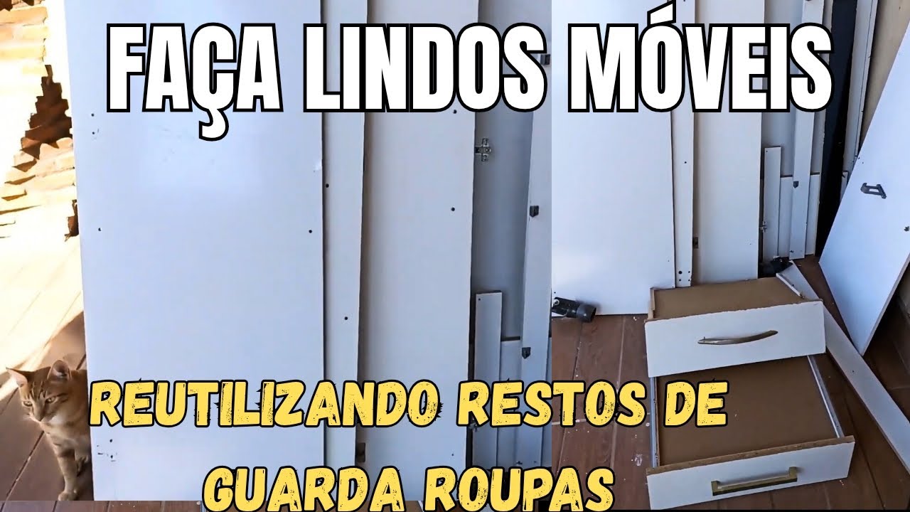 FAÇA MÓVEIS INCRÍVEIS COM PORTAS DE GUARDA ROUPA / FIZ LINDOS MÓVEIS COM RESTOS DE GUARDA ROUPAS
