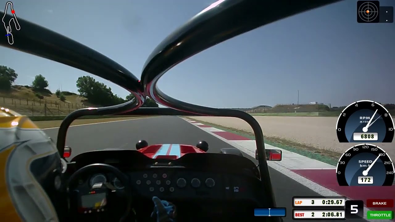 On board Caterham 485r Vallelunga circuit