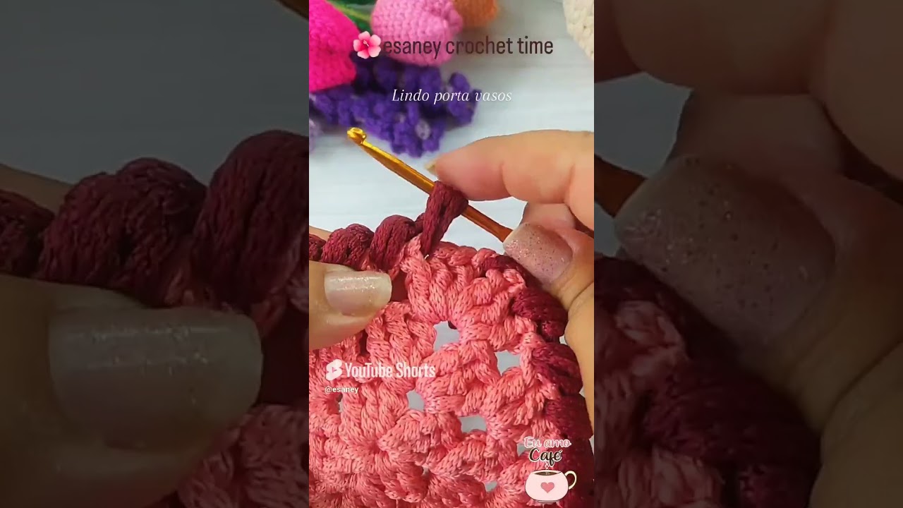 ✨C&oacute;mo tejer punto PUFF para un lindo borde #crochet #tejer #esaney #diy #granny