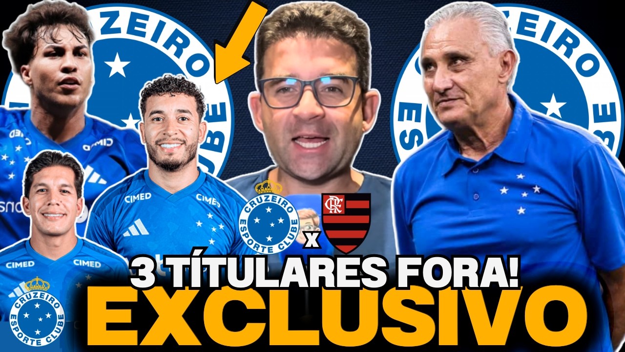 🚨AGORA🚨| DESFALQUES DE PESO!🚨| KAIO JORGE, ROMERO E WILLIAM FORA!🚨| TUDO SOBRE CRUZEIRO X FLAMENGO!