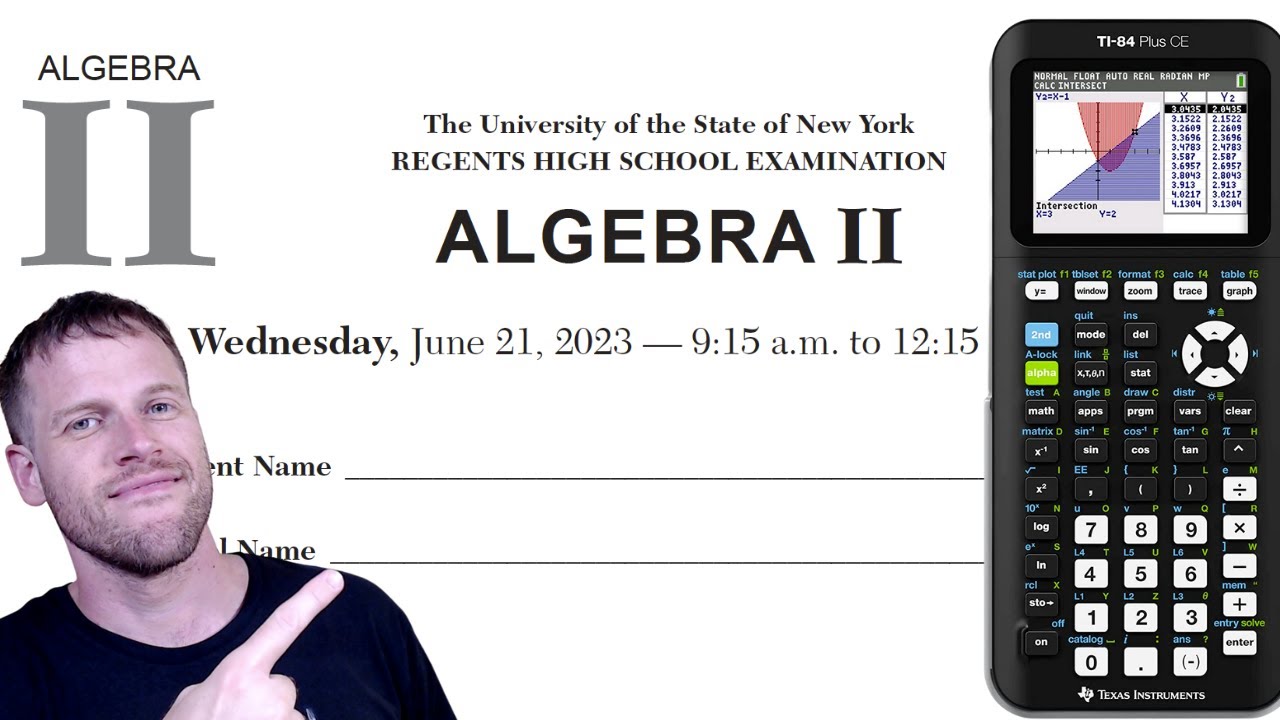 Algebra 2 Regents June 2023 (Part 1 Questions 1 - 24)