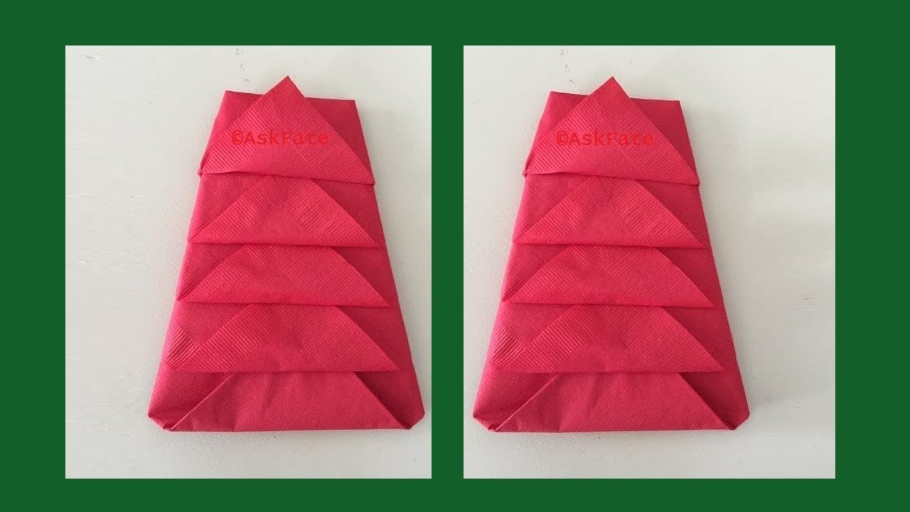 DIY: How to Fold a Napkin Into a Christmas Tree {MadeByFate} 