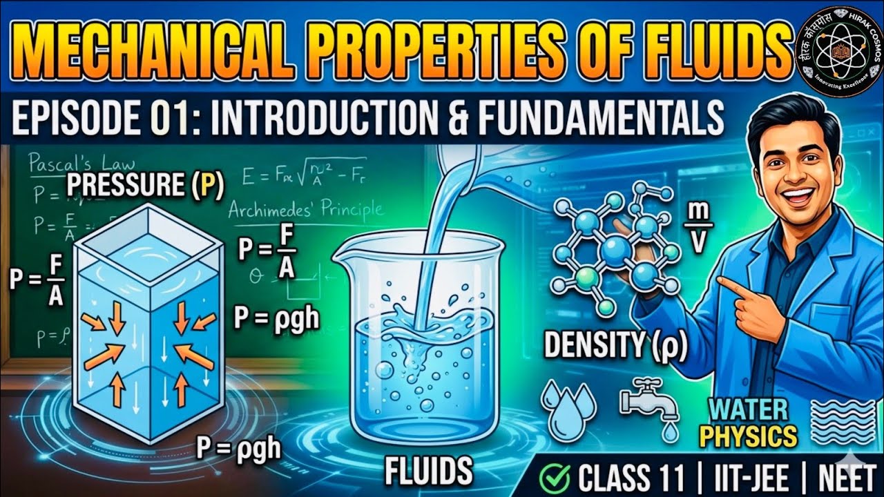 Mechanical Properties of Fluids Ep01 @HirakCosmos #physics