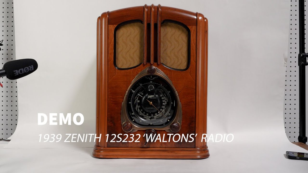 Demo of 1939 Zenith 12S232 'Waltons' Radio + Bluetooth Retrofit