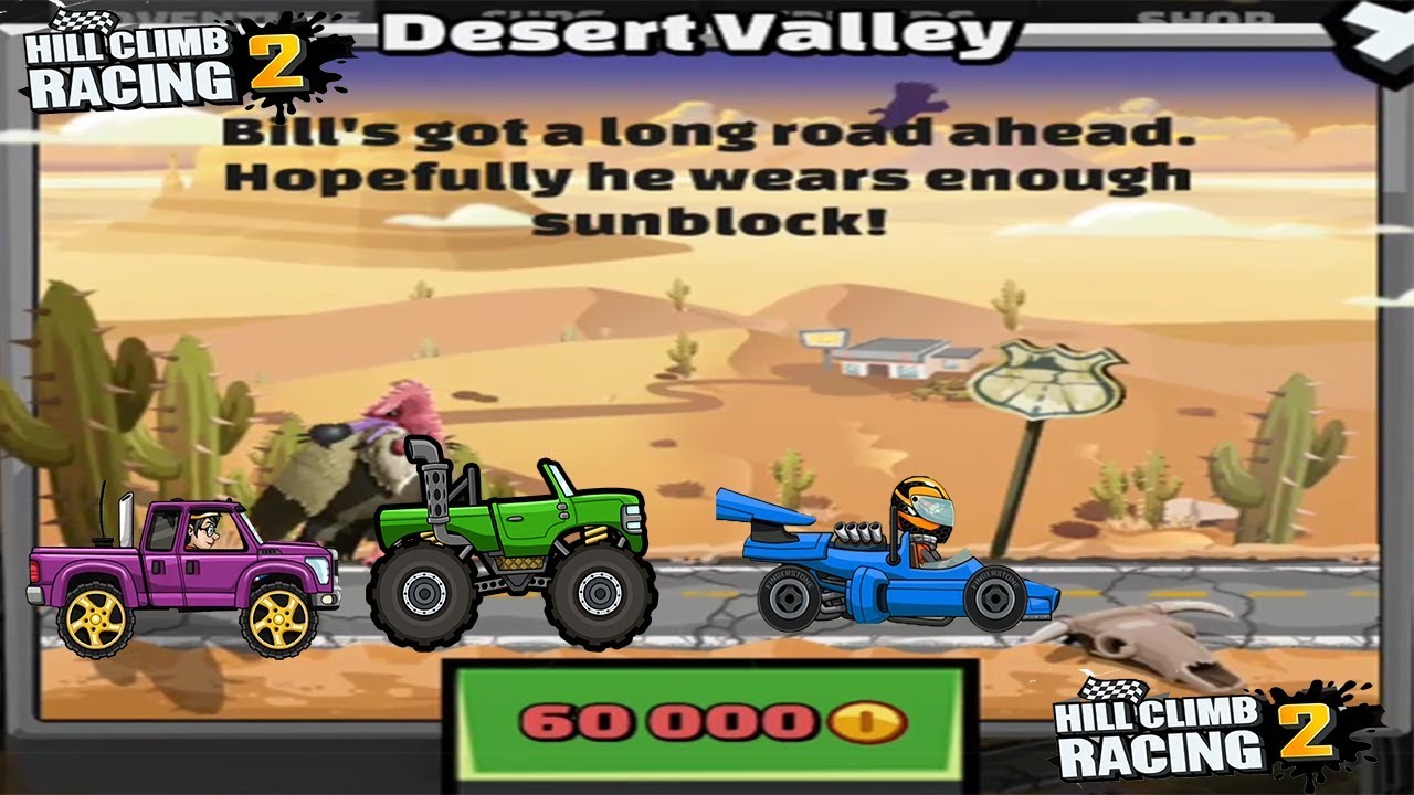 Hill Climb Racing 2 Desert Valley Map - Android GamePlay FHD