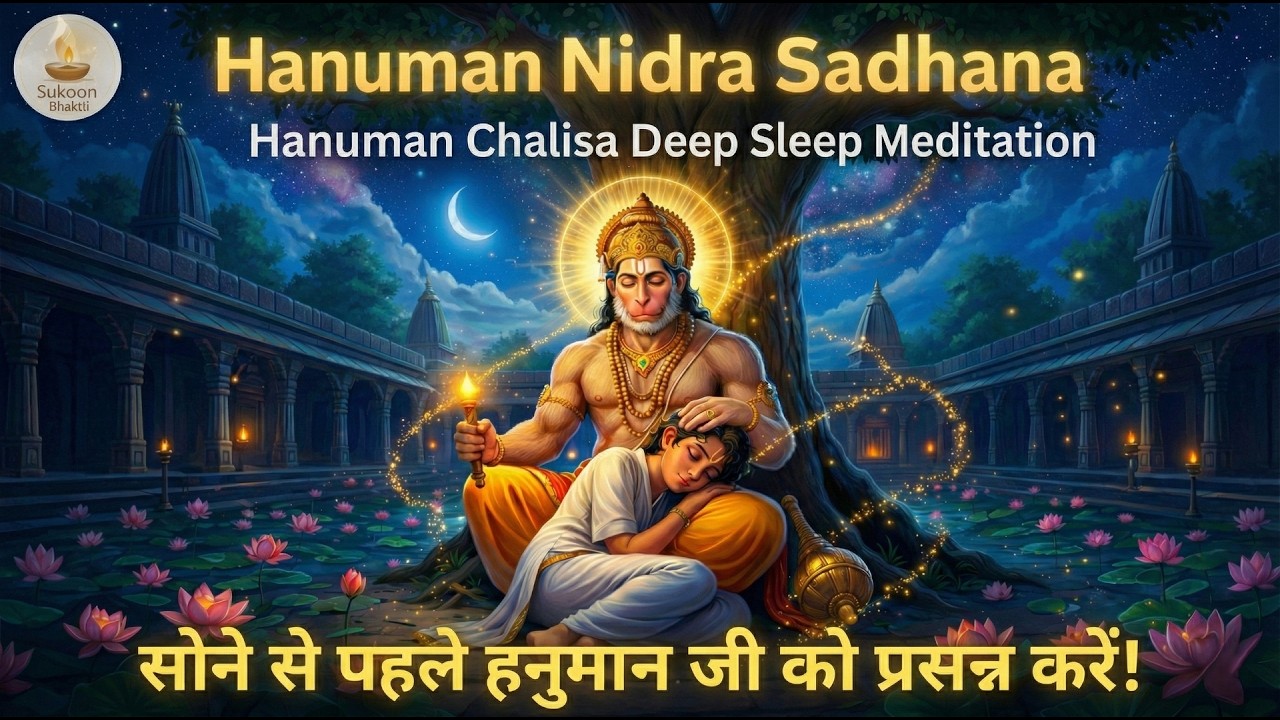 Deep Sleep Hanuman Chalisa (21 Times) | Wake Up Stress-Free & Powerful | No Ads