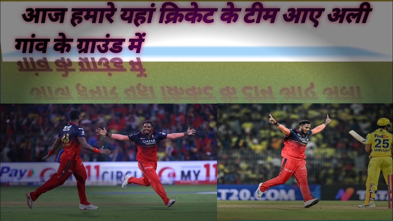 आज हमारे यहां क्रिकेट के टीम आए अली गांव के ग्राउंड में 🇮🇳