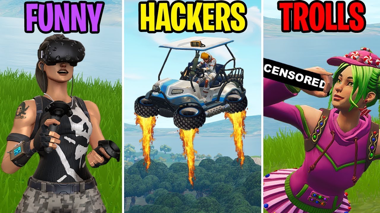 FLYING ATKS? FUNNY vs HACKERS vs TROLLS! Fortnite Battle Royale Funny Moments