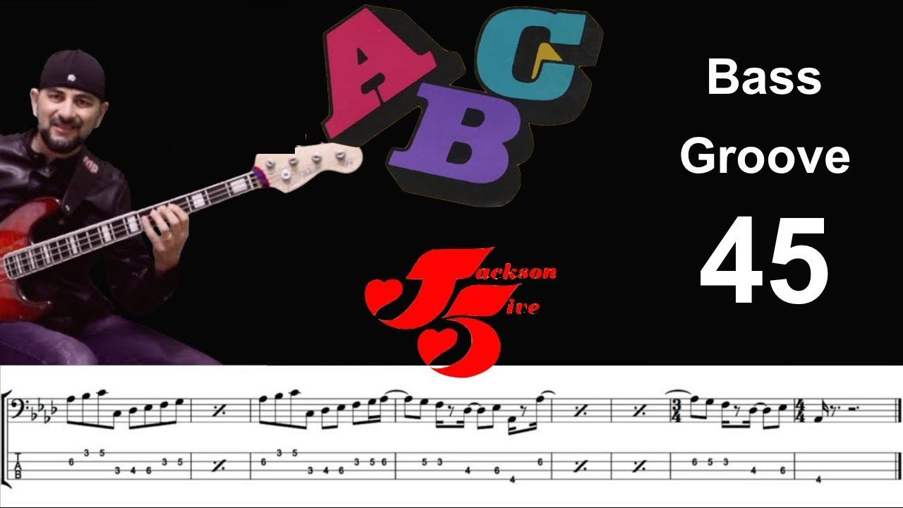 ABC (Jackson 5) How to Play Bass Groove Cover with Score & Tab Lesson