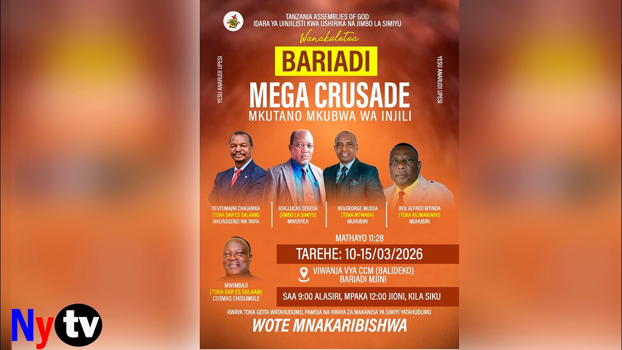 #LIVE# BARIADI# KONGAMANO KUBWA LA KUWA NOA WAINJILISTI WA TAIFA LINALOFANYIKA MKOA WA SIMIYU
