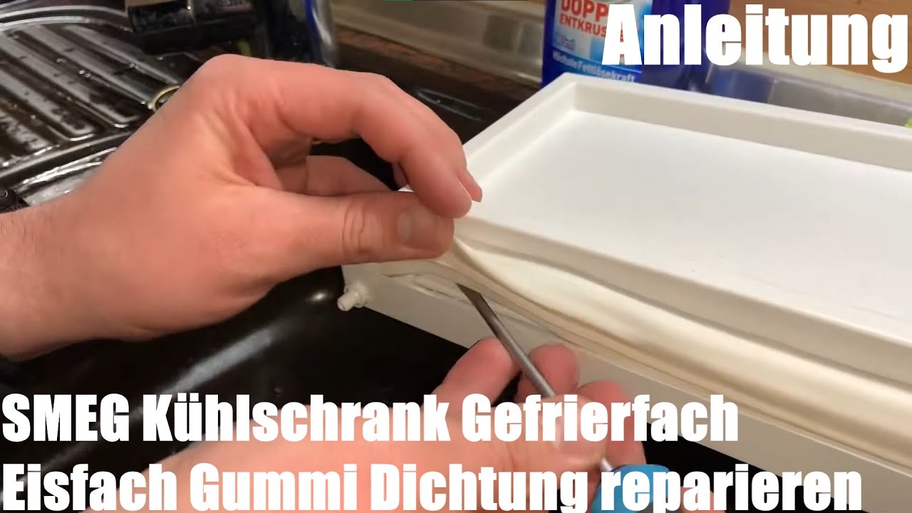 SMEG Kühlschrank (Gefrierkombination) Gefrierfach Eisfach Gummi Dichtung reparieren Anleitung