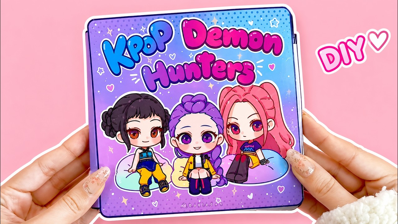 Kpop Demon Hunters Game Book Paper DIY | + Tutorial 💜