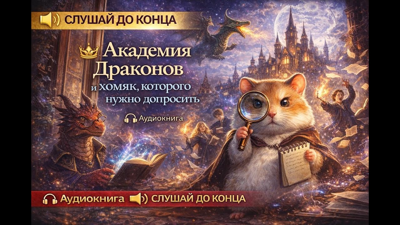🐉 Академия Драконов и хомяк, которого нужно допросить🎧 Аудиокнига | Фэнтези с тайнами и драконами
