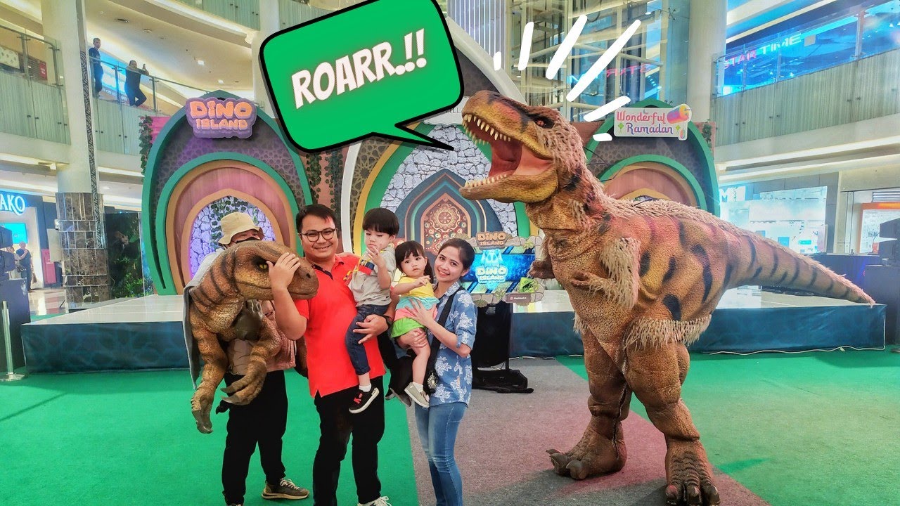 BERTEMU DINOSAURUS DI MALL | EVENT DINO ISLAND DI MALL PLUIT VILLAGE | LIVE DINOSAUR