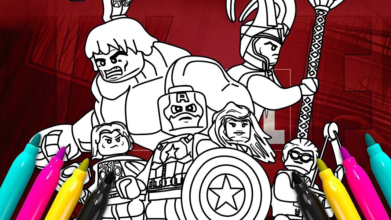 LEGO Superheroes Comics Coloring page | MARVEL Avengers Coloring Book