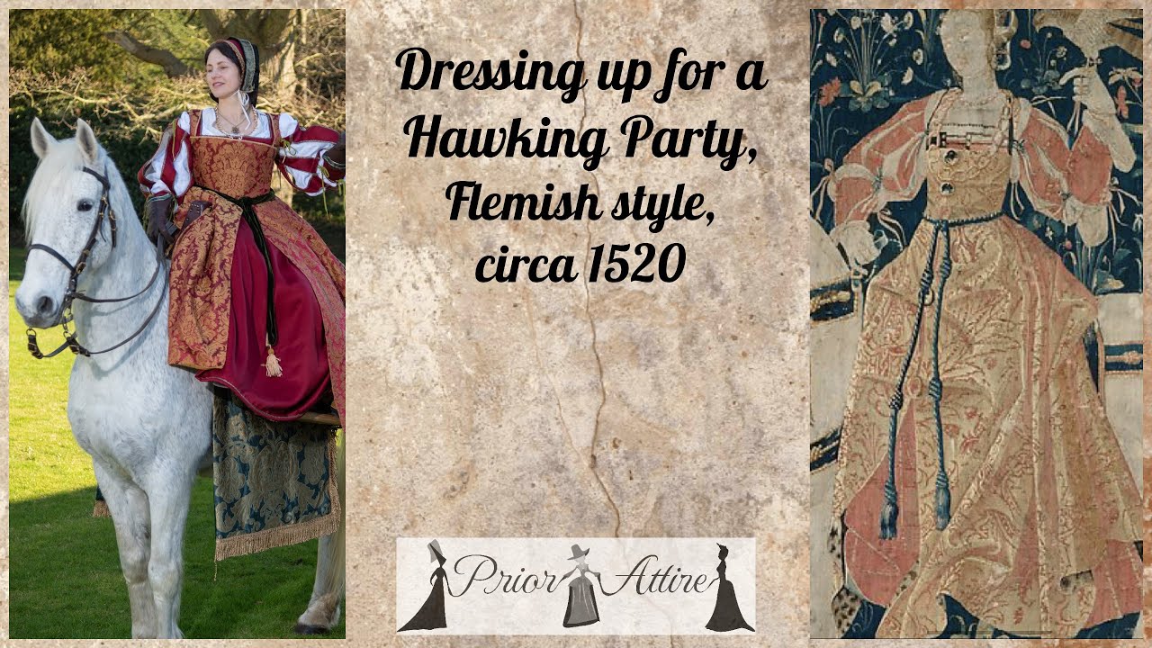 Getting dressed for a Hawking Party Flemish style!