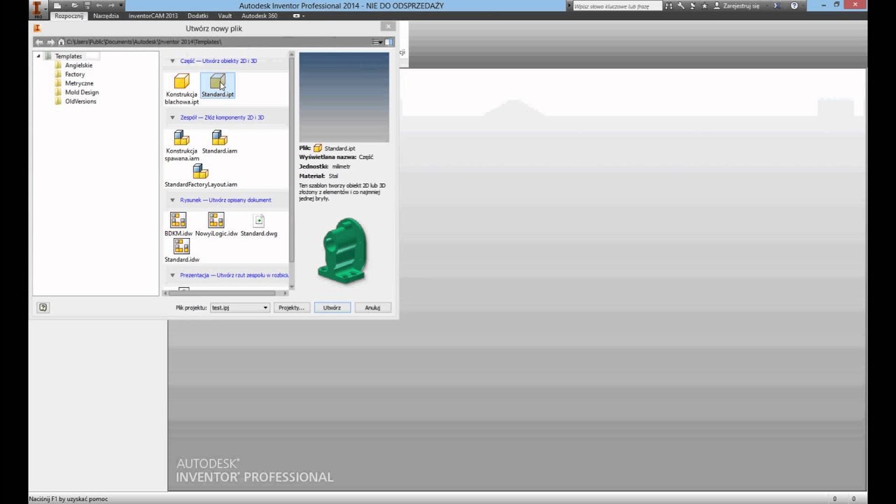 Autodesk Inventor Generator Ram publikowanie profilu