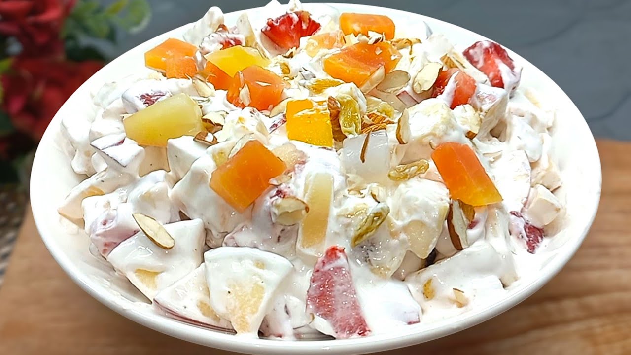 Ramzan Special Cream Fruit Chaat Recipe | Healthy Fruit Chaat Recipe | Iftar Recipe by Blingspot Pk