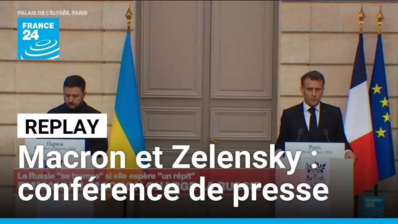 REPLAY - Conférence de presse de Macron et Zelensky à Paris • FRANCE 24