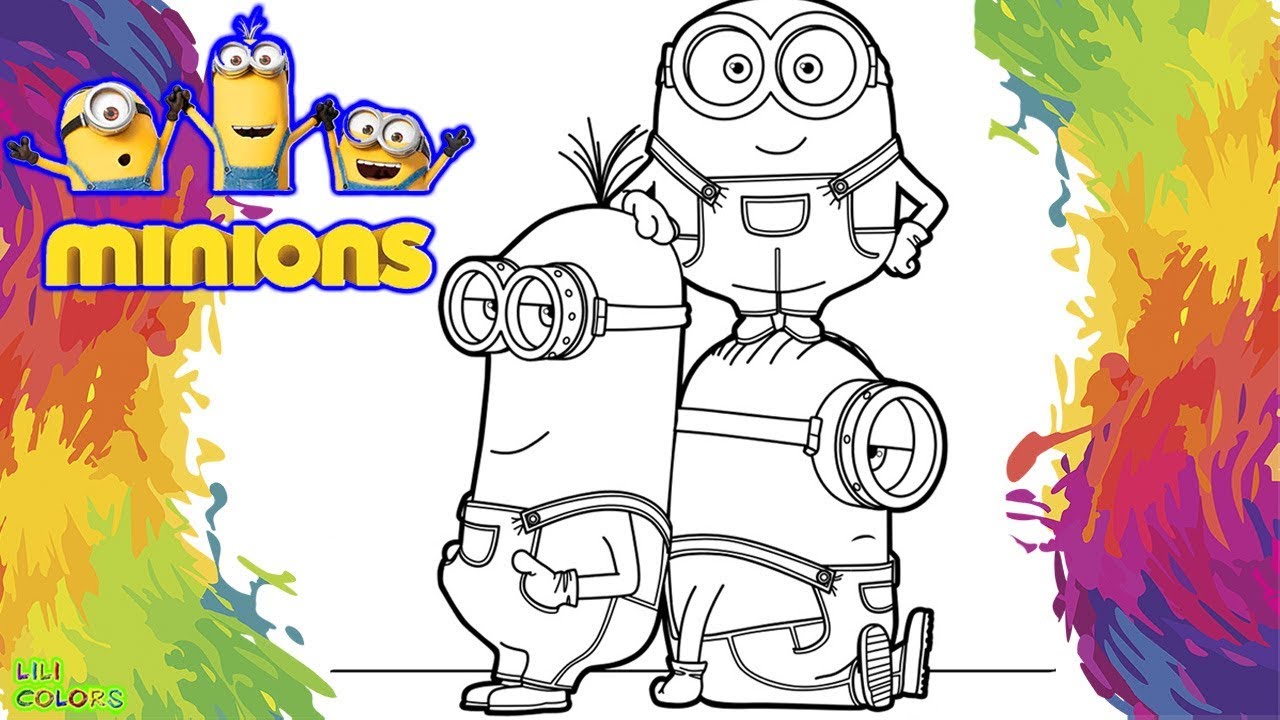 Colorindo OS MINIONS em Português Brasil para Crianças DESENHOS INFANTIS
