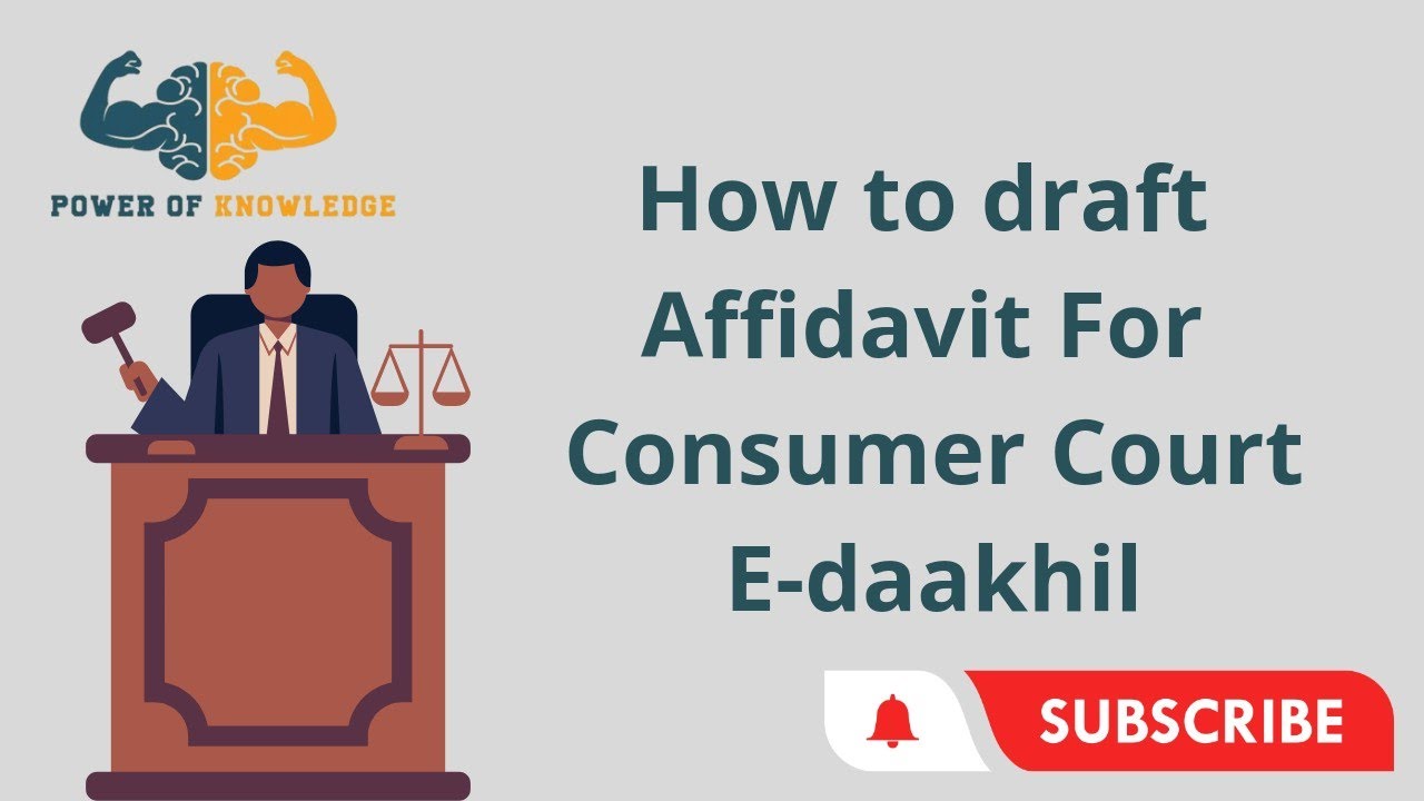 How to draft Affidavit for Consumer Court #edaakhil #affidavit