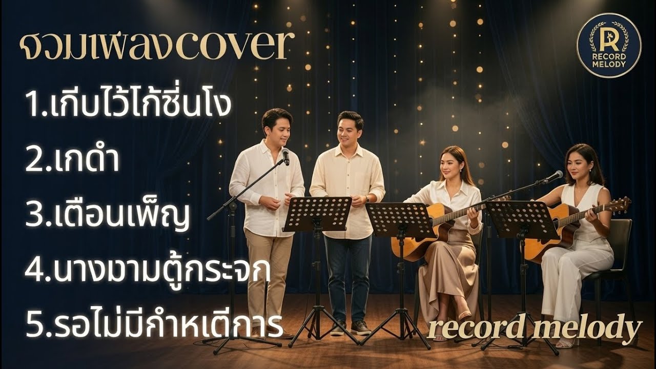 รวมเพลง Cover อะคูสติกเพราะจัด ฟีลคาเฟ่ยามค่ำคืน | record melody