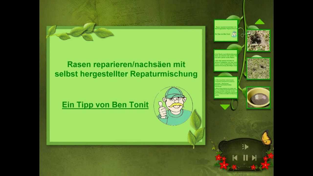 Rasen, Rasenreparatur, Rasenpflege, Nachsaat, Garten, Mischung, Naturbentonit Montonit N