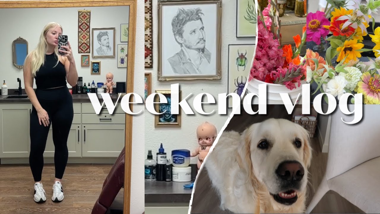 weekend vlog: tattoo, farmer’s market, mini house tour!