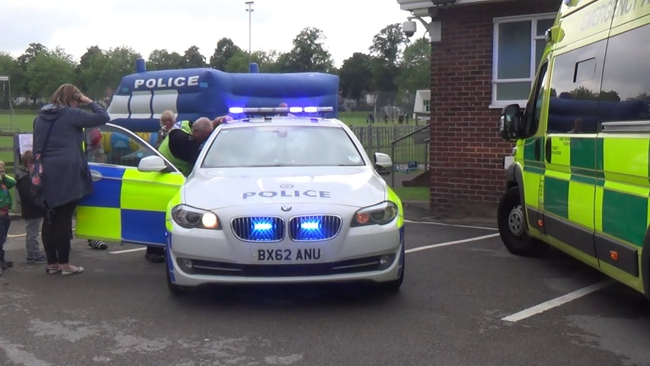 West Midlands Police BMW 530d Blue lights & sirens demo at Tally Ho Funday 2014