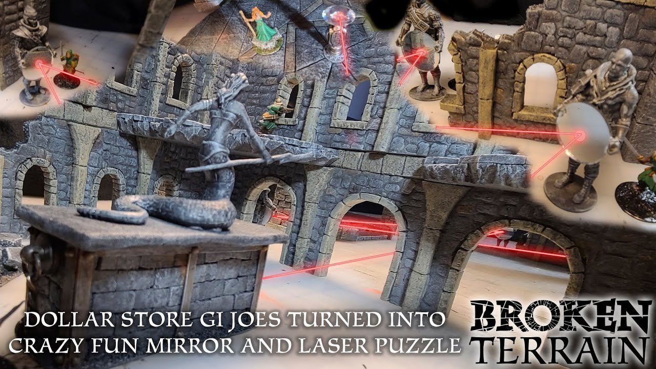 Dollar Store GI Joes Turned into Crazy Fun Mirror and Laser Puzzle