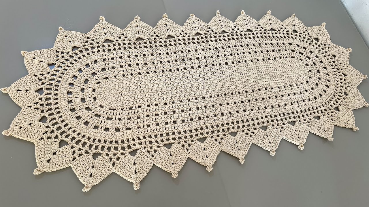 Trilho de mesa de croch&ecirc; passo a passo prediletto - Caminho de mesa - Trilho de mesa girassol￼