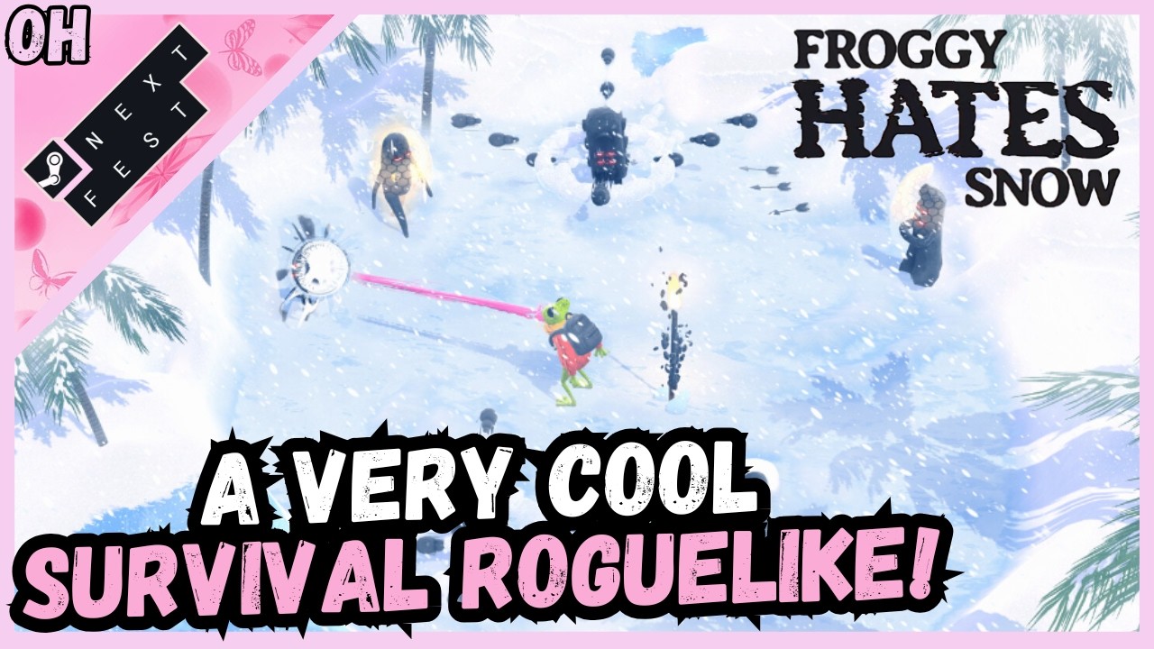 A Very COOL Survival Roguelike!! Froggy Hates Snow! #steamnextfest