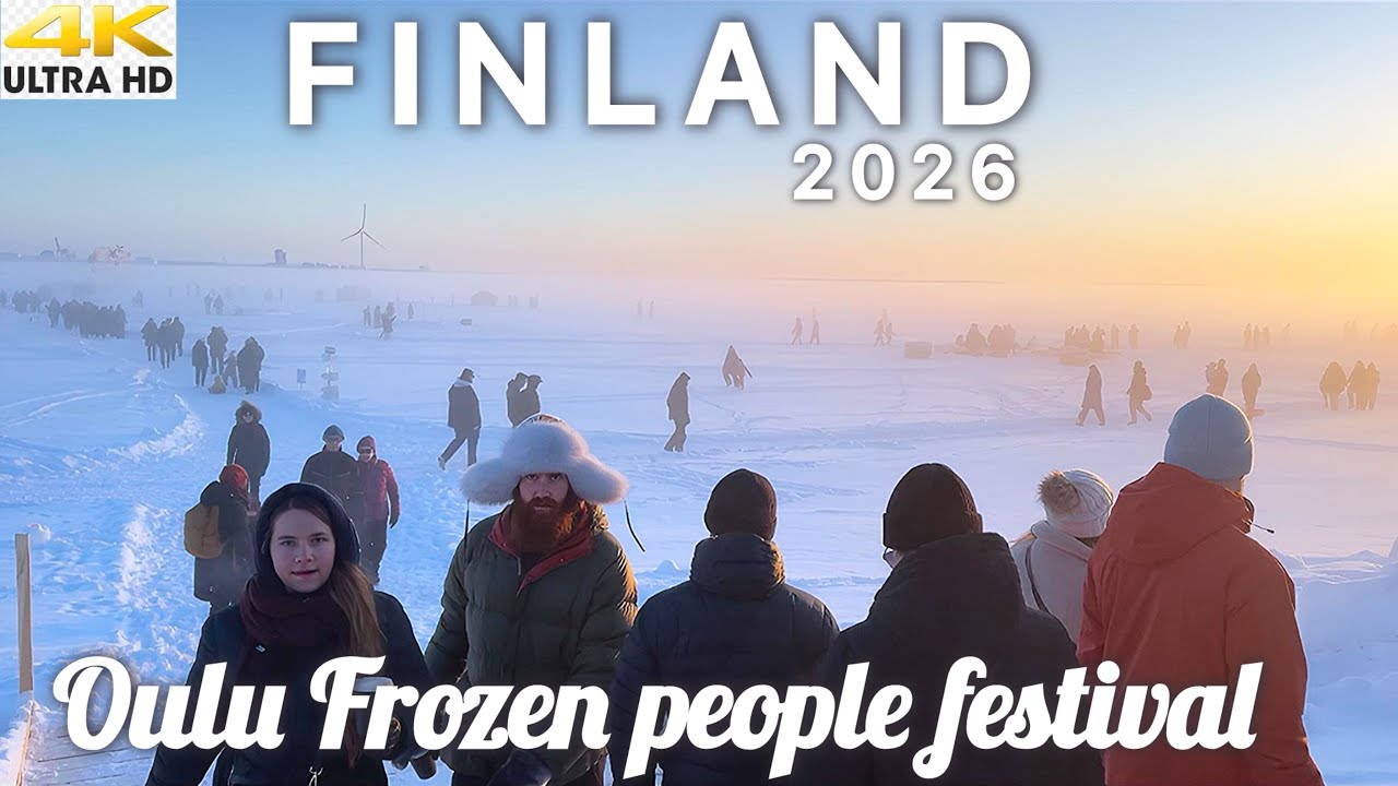 OULU CITY 4K WALKING TOUR - NALLIKARI | FROZEN PEOPLE FESTIVAL CAUGHT ON CAMERA 👀 | FINLAND 2026 