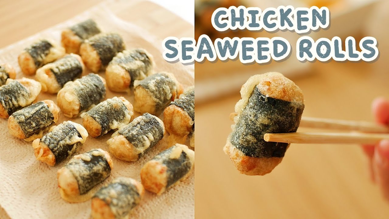 IDE LAUK BEKAL Simpel!! CHICKEN SEAWEED ROLLS. Sekeluarga Suka!!
