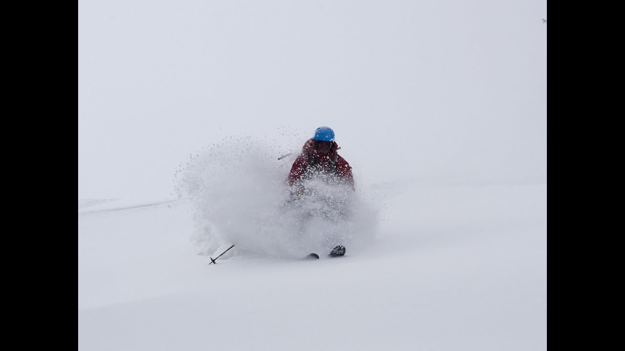 Copper mountain  Colorado back bowls skiing on a powder day