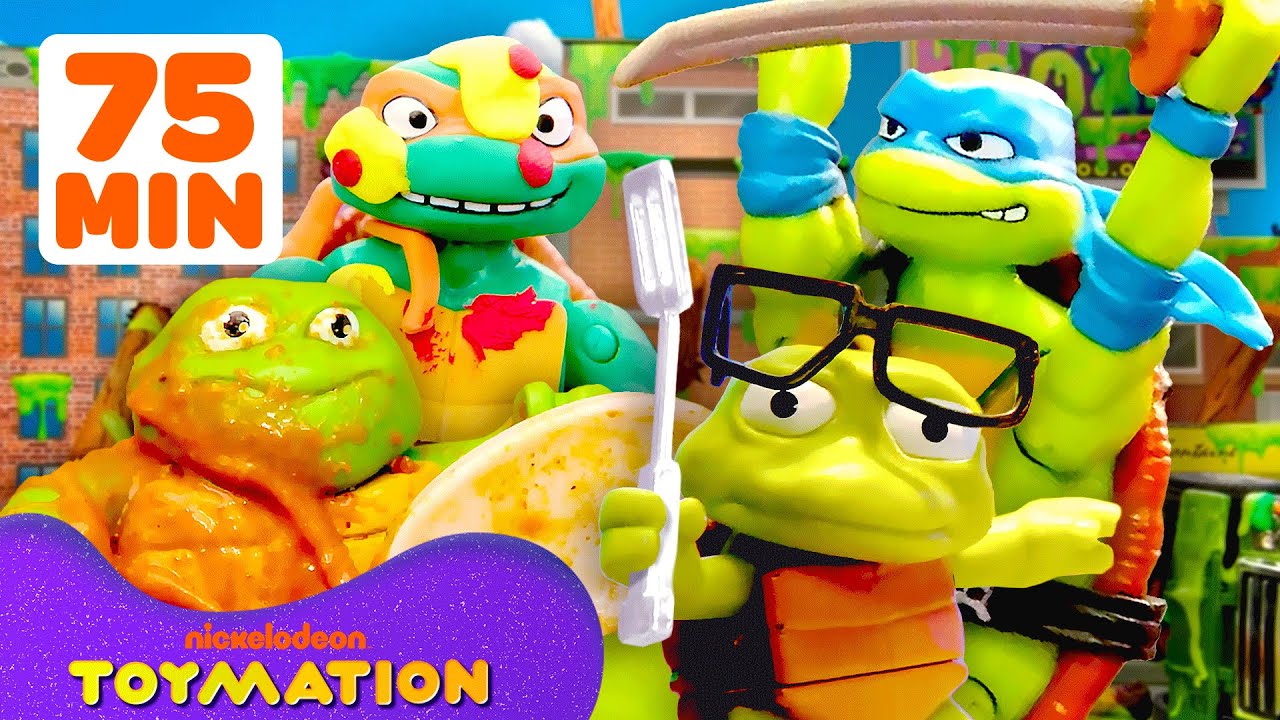 75 MINUTES of Ninja Turtle Battles, Rescues, Food Fights & More! ⚔️ | TMNT Toys | Toymation