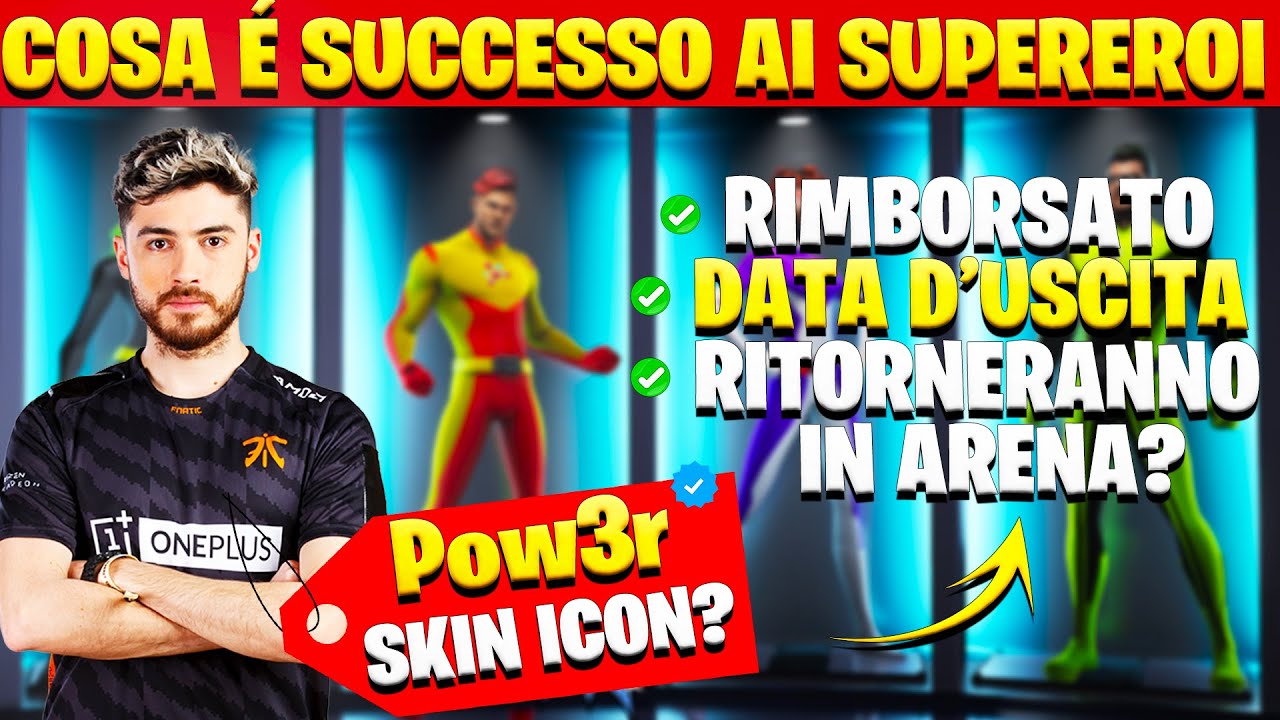 COSA É SUCCESSO ALLA SKIN DEI SUPEREROI? ⚠️ QUANDO USCIRANNO? ⚠️ POW3R É LA NUOVA SKIN ICON? 😱