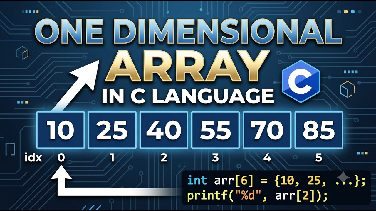 C PROGRAMMING | ONE DIMENSIONAL ARRAY
