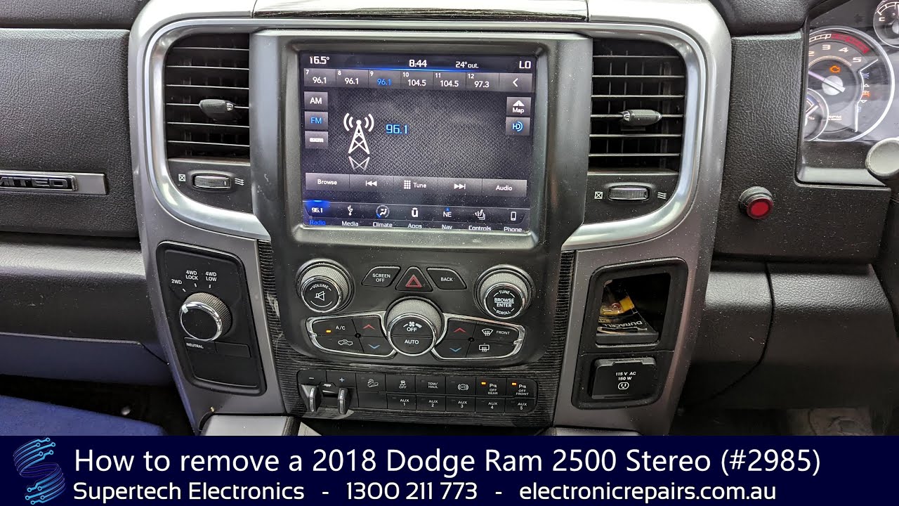 How to remove a 2018 Dodge Ram 2500 Stereo (#2985)