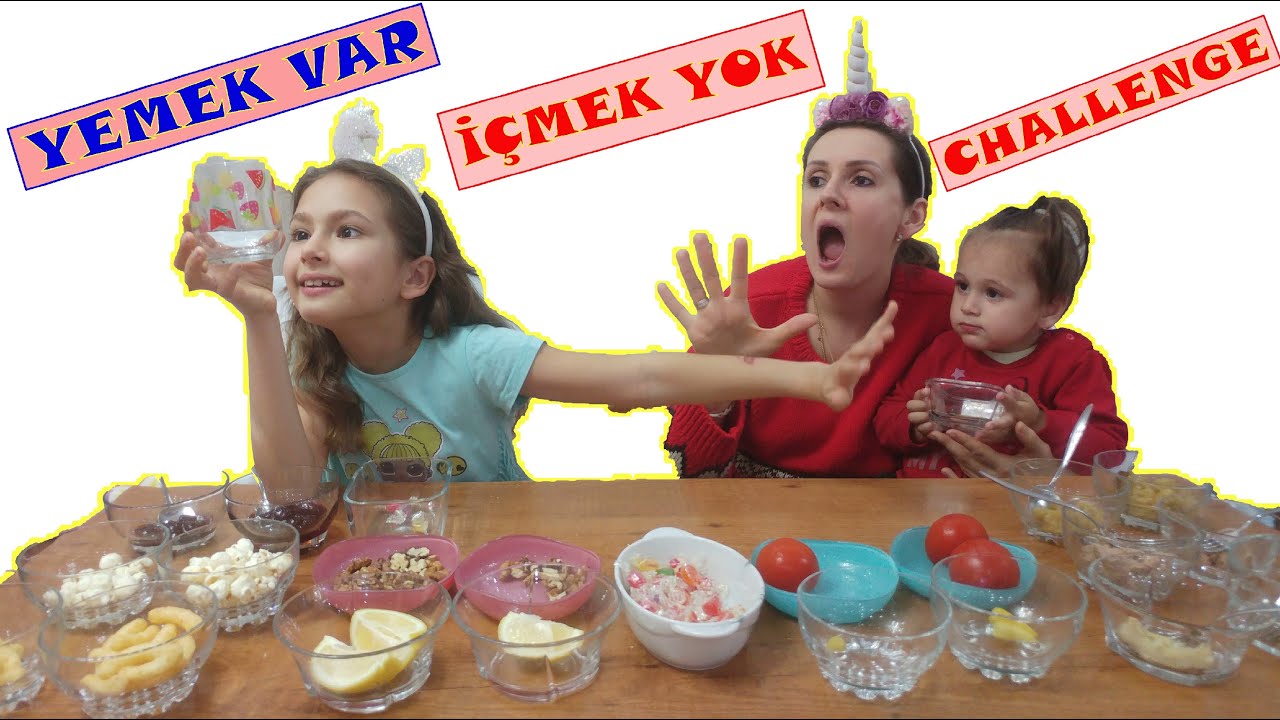 Yemek var İçmek yok Challenge, Lera-Elif kapışıyor, Eğlenceli çocuk videosu
