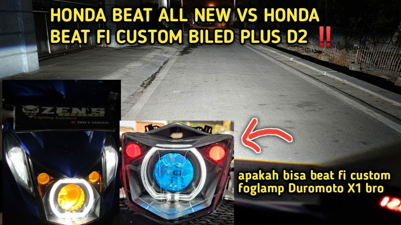 CUSTOM PROJECTOR BILED HONDA BEAT PLUS D2 LASER‼️❓
