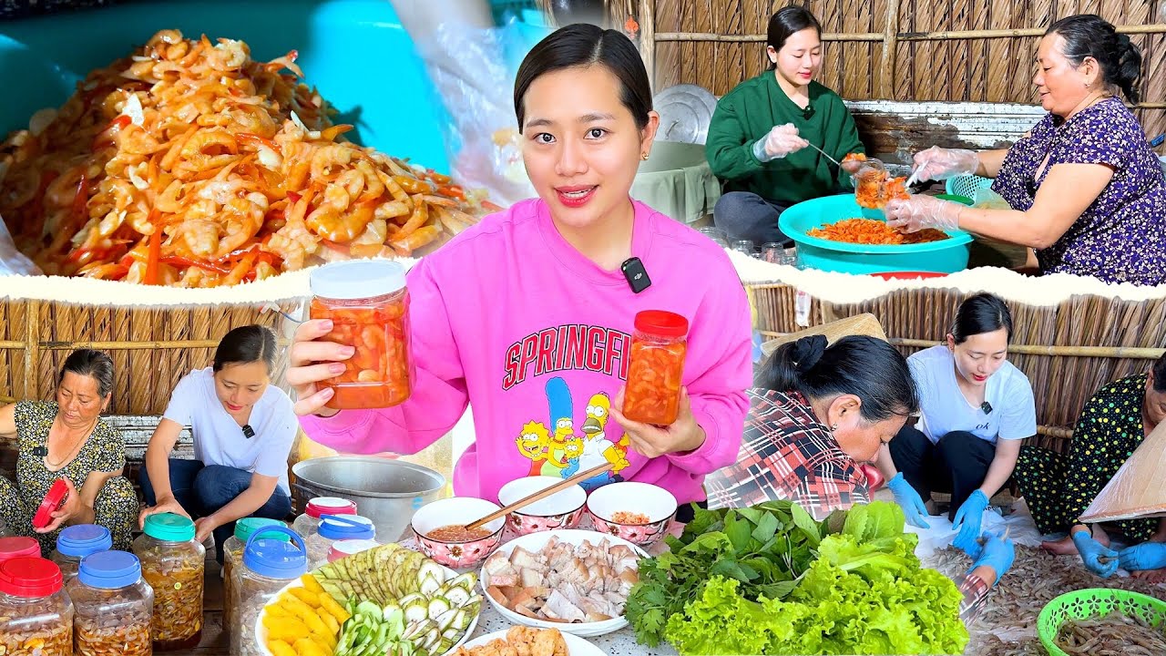 Về Quê phụ Mẹ làm Mắm tôm chua chỉ 2 ngày học hết bí quyết luôn | ÁNH KUA
