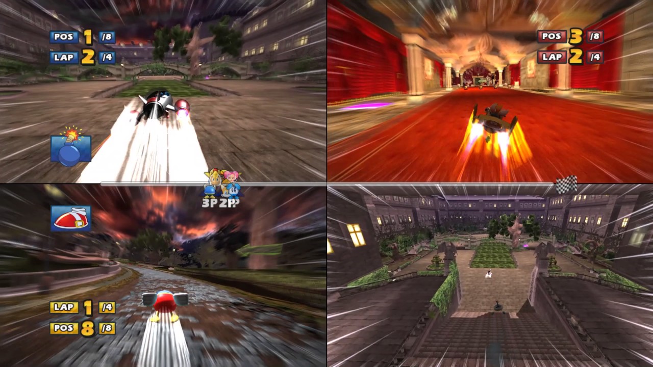 Flying Challenge sonic & sega all star racing split screen