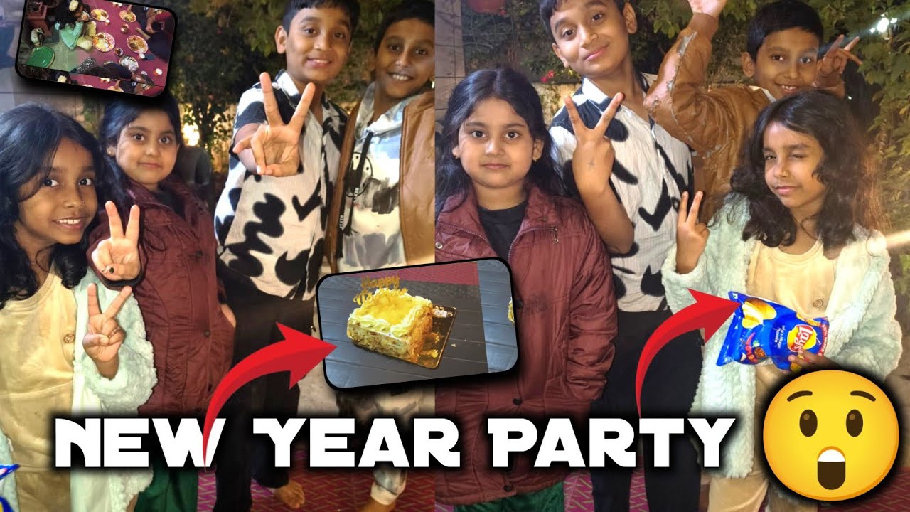New Year 2026 Bash! 🥳 Cake, Dinner & Unlimited Masti with Avyan, Gatha, Amayra & Divesh 💐